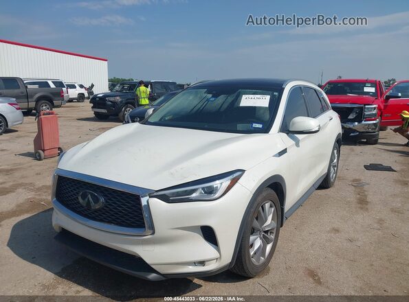 3PCAJ5BAXMF121923 2021 INFINITI QX50 Белый Передняя левая четверть