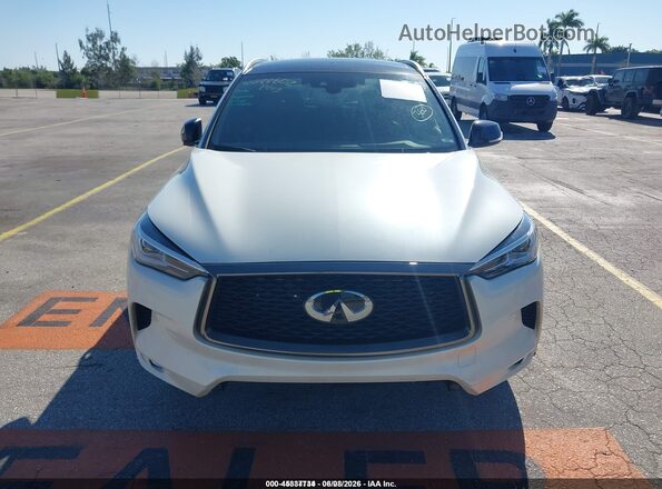 3PCAJ5BB0MF120613 2021 INFINITI QX50 White Vista del cuadro de instrumentos