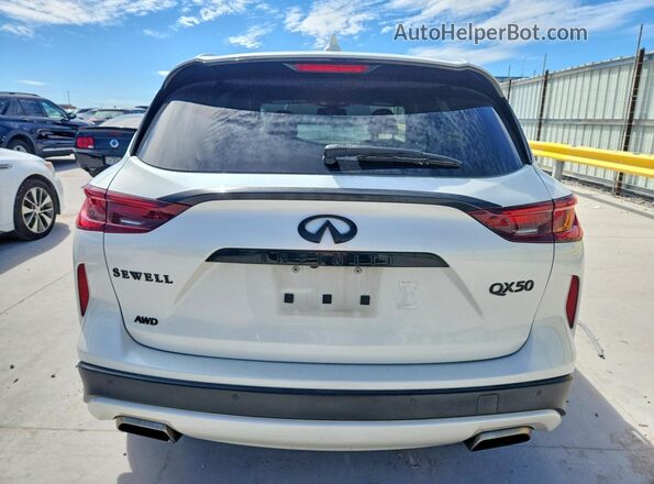 3PCAJ5BB6NF115000 2022 INFINITI QX50 White Вид ззаду