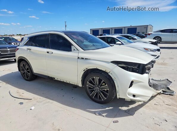 3PCAJ5BB6NF115000 2022 INFINITI QX50 White Передня права чверть
