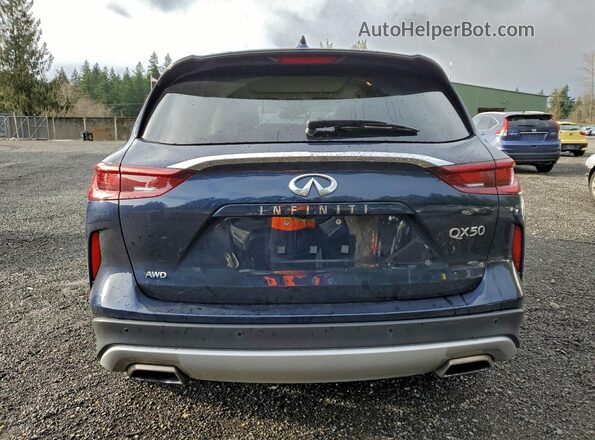 3PCAJ5CB5NF108456 2022 INFINITI QX50 Blue Widok z tyłu