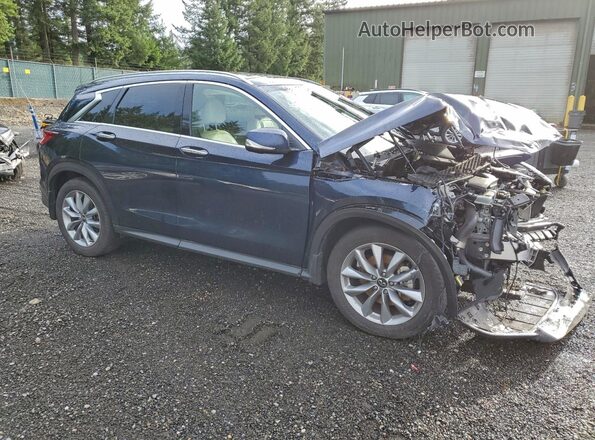 3PCAJ5CB5NF108456 2022 INFINITI QX50 Blue Przód prawy