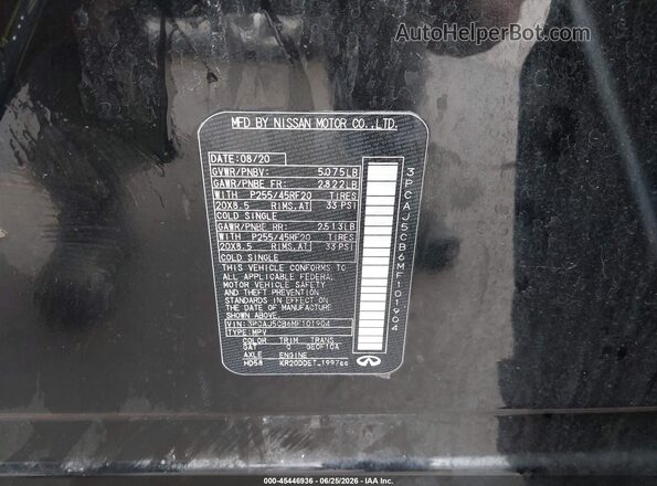 3PCAJ5CB6MF101904 2021 INFINITI QX50 Black Вид підкапотного простору