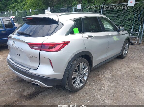 3PCAJ5CB9MF126716 2021 INFINITI QX50 Серебряный Задняя правая четверть