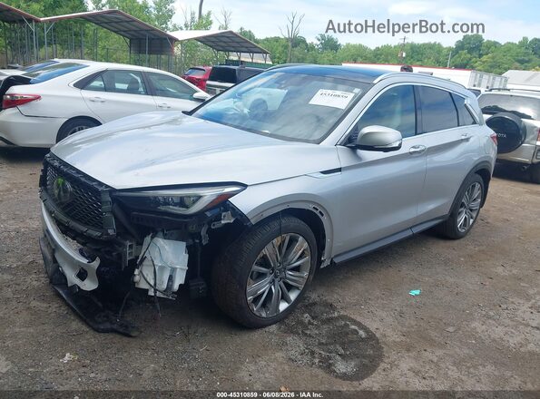 3PCAJ5CB9MF126716 2021 INFINITI QX50 Серебряный Передняя левая четверть