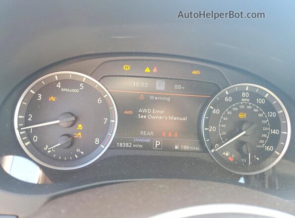 3PCAJ5DB8MF119383 2021 INFINITI QX50 Blue Widok zestawu wskaźników
