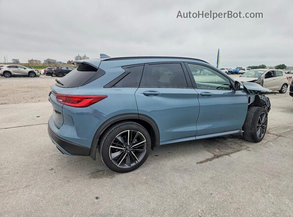 3PCAJ5FA2RF108083 2024 INFINITI QX50 Blue Задня права чверть