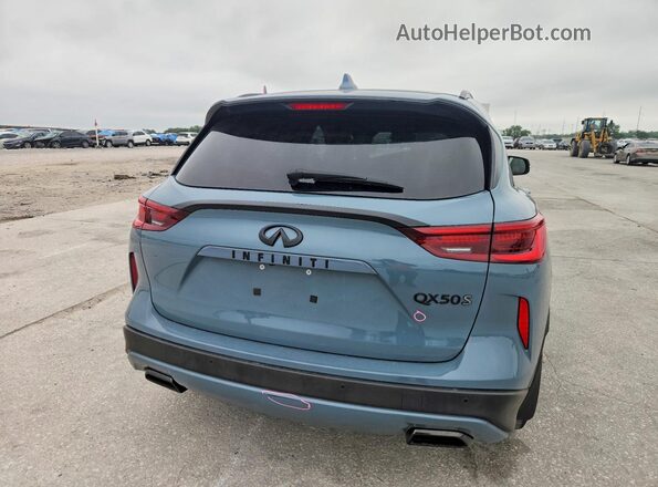 3PCAJ5FA2RF108083 2024 INFINITI QX50 Blue Вид ззаду