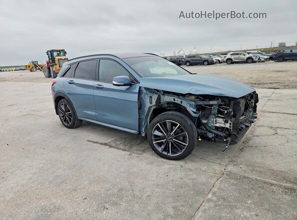 3PCAJ5FA2RF108083 2024 INFINITI QX50 Blue Передня права чверть