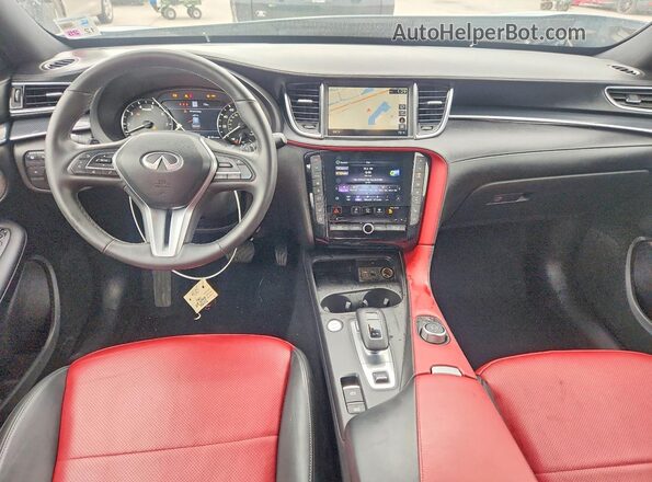 3PCAJ5FA2RF108083 2024 INFINITI QX50 Blue Вид панелі приладів