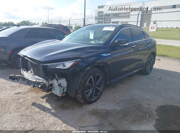 3PCAJ5JR6PF107416 2023 INFINITI QX55 Blue Передня ліва чверть