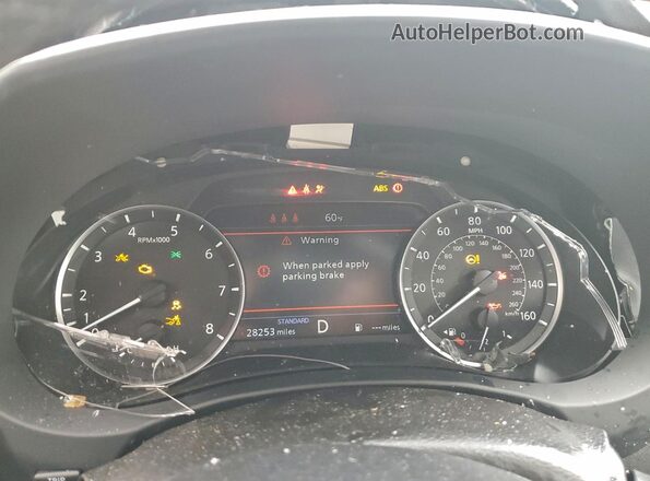 3PCAJ5JR9SF110335 2025 INFINITI QX55 Charcoal Widok zestawu wskaźników