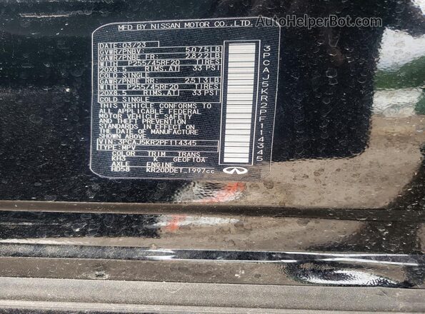 3PCAJ5KR2PF114345 2023 INFINITI QX55 Black Շարժիչի բաժամունքի տեսք