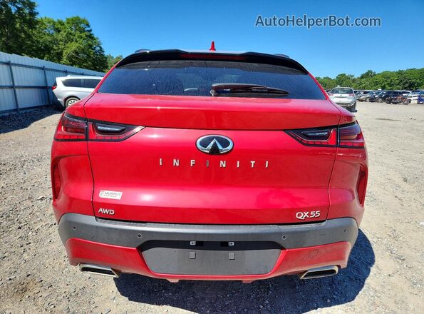 3PCAJ5LR9SF100711 2025 INFINITI QX55 Красный Вид сзади