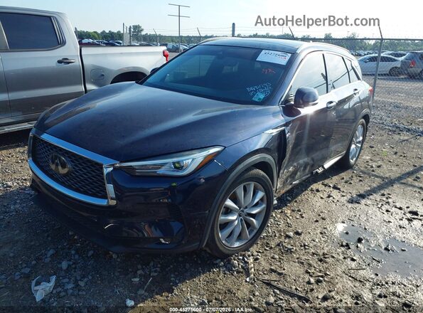 3PCAJ5M10KF118393 2019 INFINITI QX50 Blue წინა მარცხენა ხედი სამი მეოთხედიდან
