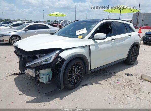 3PCAJ5M10LF113695 2020 INFINITI QX50 White წინა მარცხენა ხედი სამი მეოთხედიდან