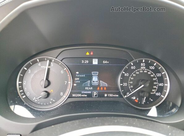3PCAJ5M15LF106077 2020 INFINITI QX50 Black Սարքավորումների վահանակի տեսք