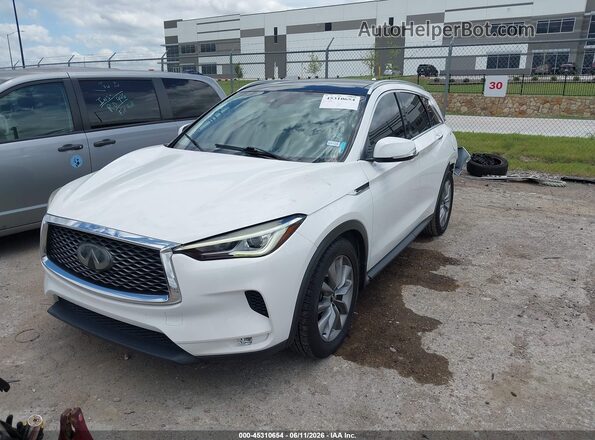 3PCAJ5M17KF148152 2019 INFINITI QX50 White Առջևի ձախ երեք քառորդ տեսարան