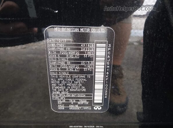 3PCAJ5M18KF100224 2019 INFINITI QX50 Black Շարժիչի բաժամունքի տեսք