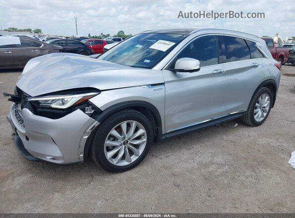 3PCAJ5M19KF119851 2019 INFINITI QX50 Silver Առջևի ձախ երեք քառորդ տեսարան
