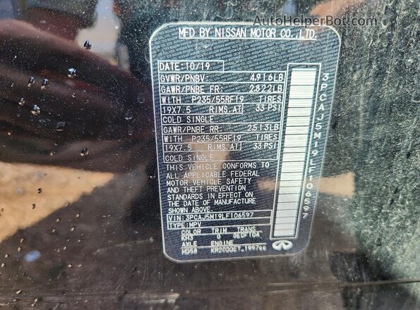 3PCAJ5M19LF106597 2020 INFINITI QX50 Black Вид підкапотного простору