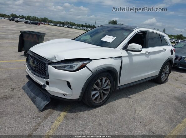 3PCAJ5M19LF111766 2020 INFINITI QX50 White Առջևի ձախ երեք քառորդ տեսարան