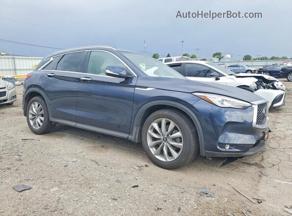3PCAJ5M30LF114329 2020 INFINITI QX50 Синий Передняя правая четверть