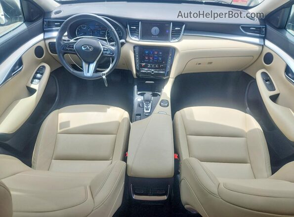 3PCAJ5M31KF137813 2019 INFINITI QX50 White Widok deski rozdzielczej