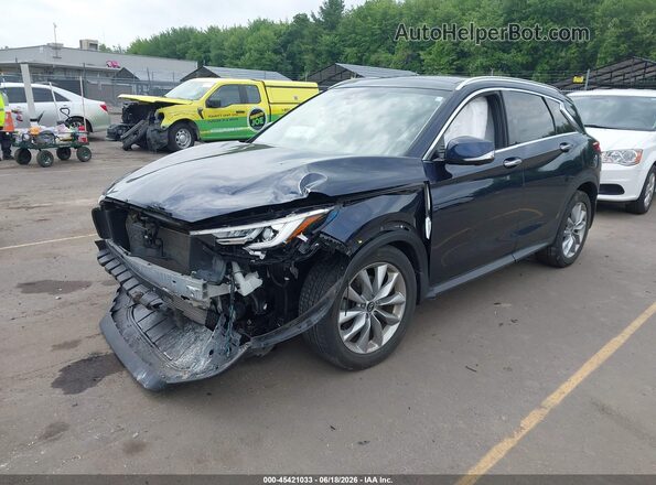 3PCAJ5M32KF145726 2019 INFINITI QX50 Синий Передняя левая четверть