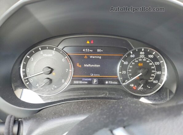 3PCAJ5M33KF100794 2019 INFINITI QX50 Blue Вид щитка приладів