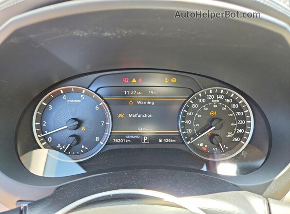3PCAJ5M33KF110970 2019 INFINITI QX50 Черный Вид щитка приборов