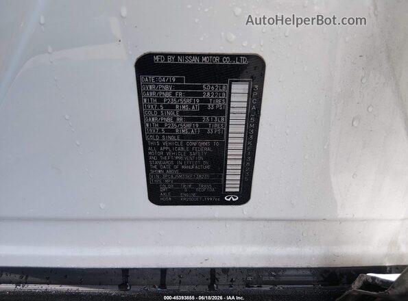 3PCAJ5M33KF138235 2019 INFINITI QX50 Белый Вид подкапотного пространства