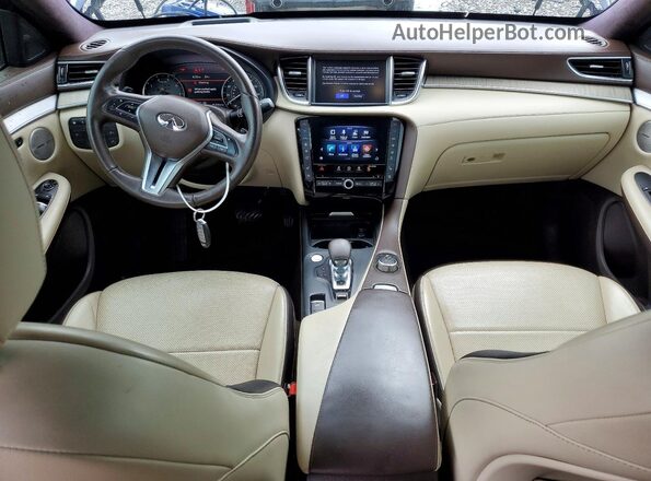 3PCAJ5M34KF130158 2019 INFINITI QX50 Blue Vista del salpicadero