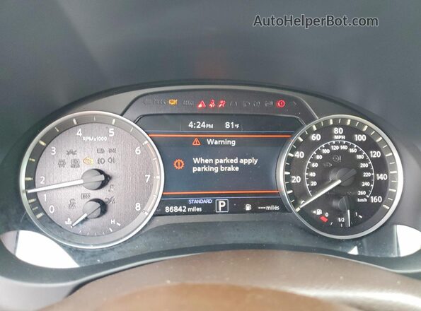 3PCAJ5M34KF130158 2019 INFINITI QX50 Blue Vista del cuadro de instrumentos