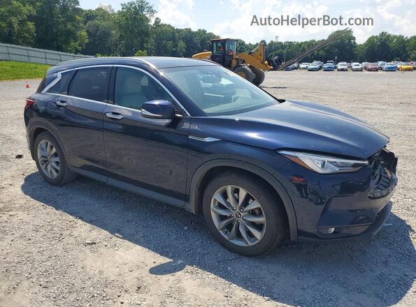 3PCAJ5M34KF144433 2019 INFINITI QX50 Blue Delantero derecho