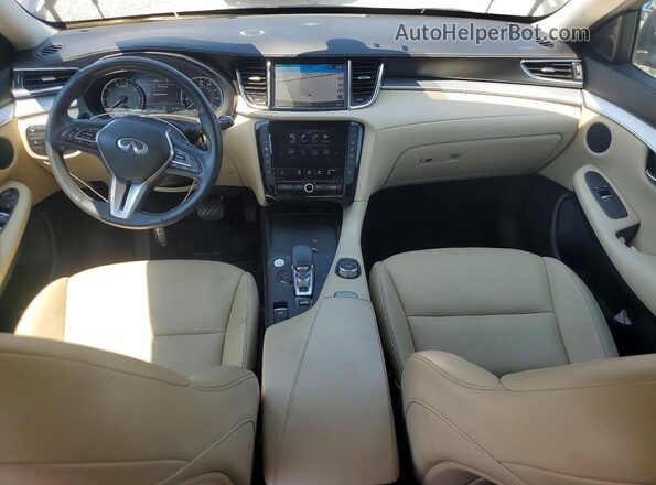 3PCAJ5M34KF144433 2019 INFINITI QX50 Blue Vista del salpicadero