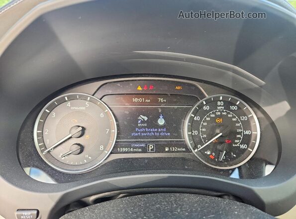 3PCAJ5M34KF144433 2019 INFINITI QX50 Blue Vista del cuadro de instrumentos