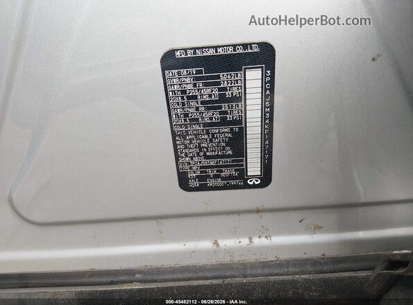 3PCAJ5M34KF147171 2019 INFINITI QX50 Silver ძრავის განყოფილების ხედი
