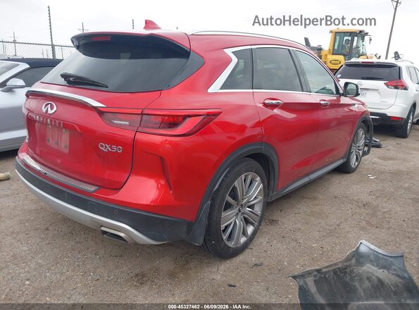 3PCAJ5M34LF102328 2020 INFINITI QX50 Красный Задняя правая четверть