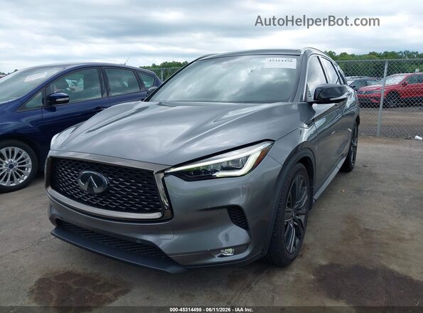3PCAJ5M34LF111725 2020 INFINITI QX50 Gray Առջևի ձախ երեք քառորդ տեսարան