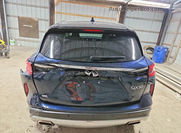 3PCAJ5M36LF103819 2020 INFINITI QX50 Blue Вид ззаду