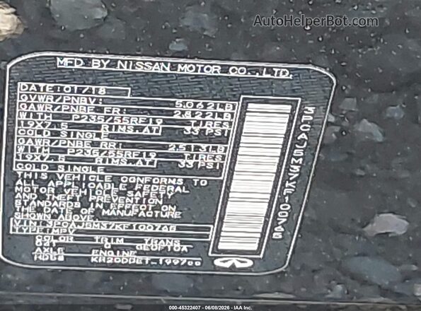 3PCAJ5M37KF100765 2019 INFINITI QX50 Black Շարժիչի բաժամունքի տեսք