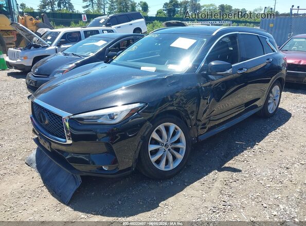 3PCAJ5M37KF100765 2019 INFINITI QX50 Black Առջևի ձախ երեք քառորդ տեսարան