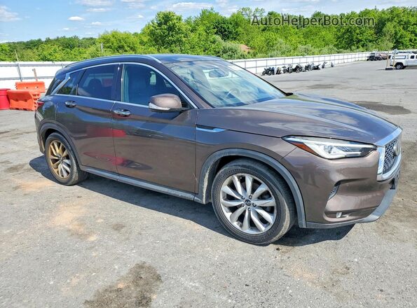 3PCAJ5M39KF100475 2019 INFINITI QX50 Brown Передня права чверть