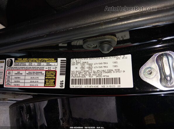 3TMAZ5CN2NM186286 2022 TOYOTA TACOMA Black Вид підкапотного простору