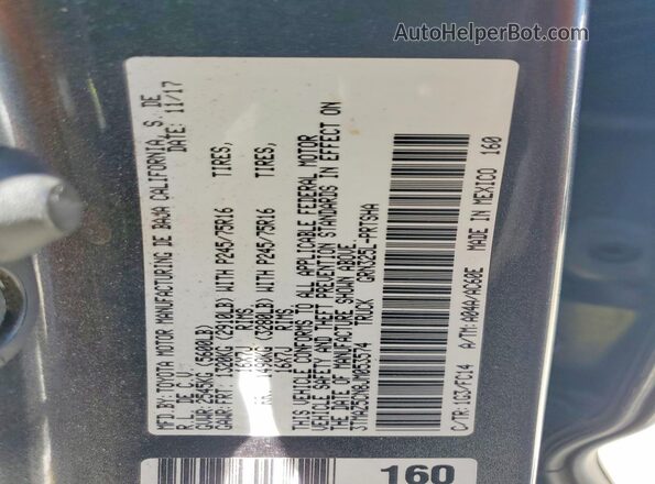 3TMAZ5CN8JM053574 2018 TOYOTA TACOMA Gray 