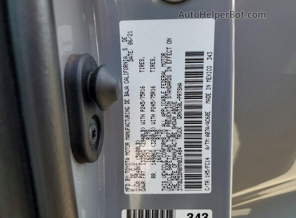 3TMBZ5DN8MM031484 2021 TOYOTA TACOMA Gray Engine compartment view