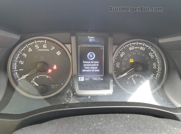 3TMBZ5DNXHM010013 2017 TOYOTA TACOMA Gray Instrument cluster view