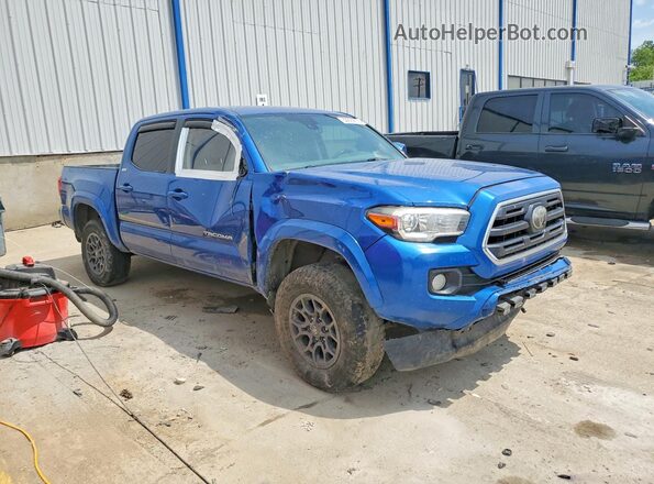 3TMCZ5AN0JM144544 2018 TOYOTA TACOMA Blue Przód prawy