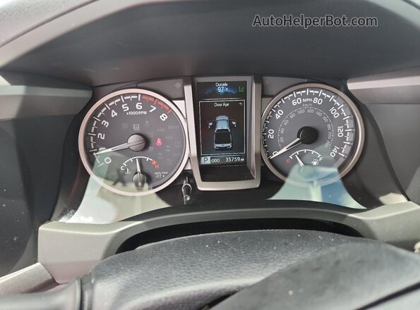 3TMCZ5AN0PM616735 2023 TOYOTA TACOMA White ხელსაწყოთა პანელის ხედი